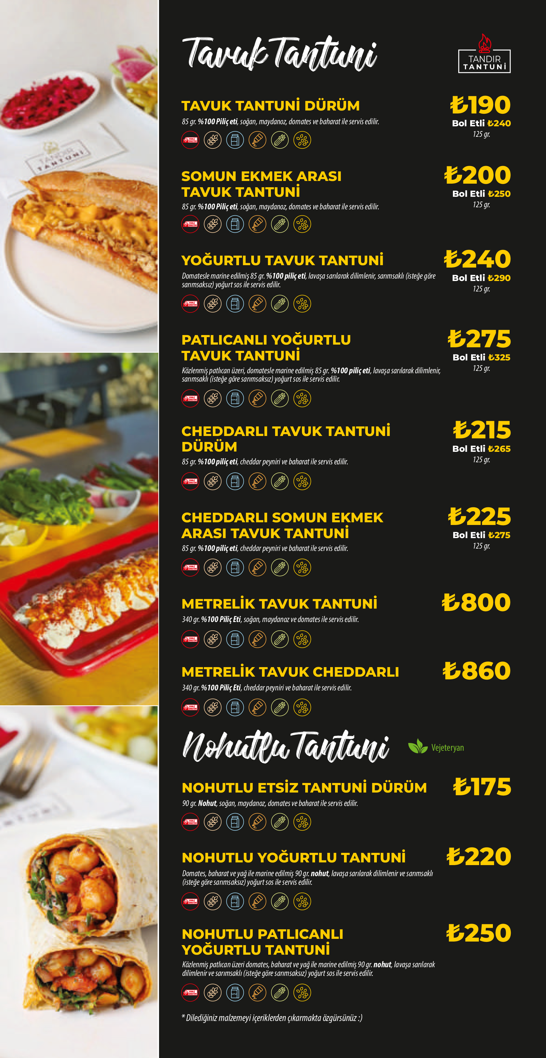 tandır tantuni menu 2 
