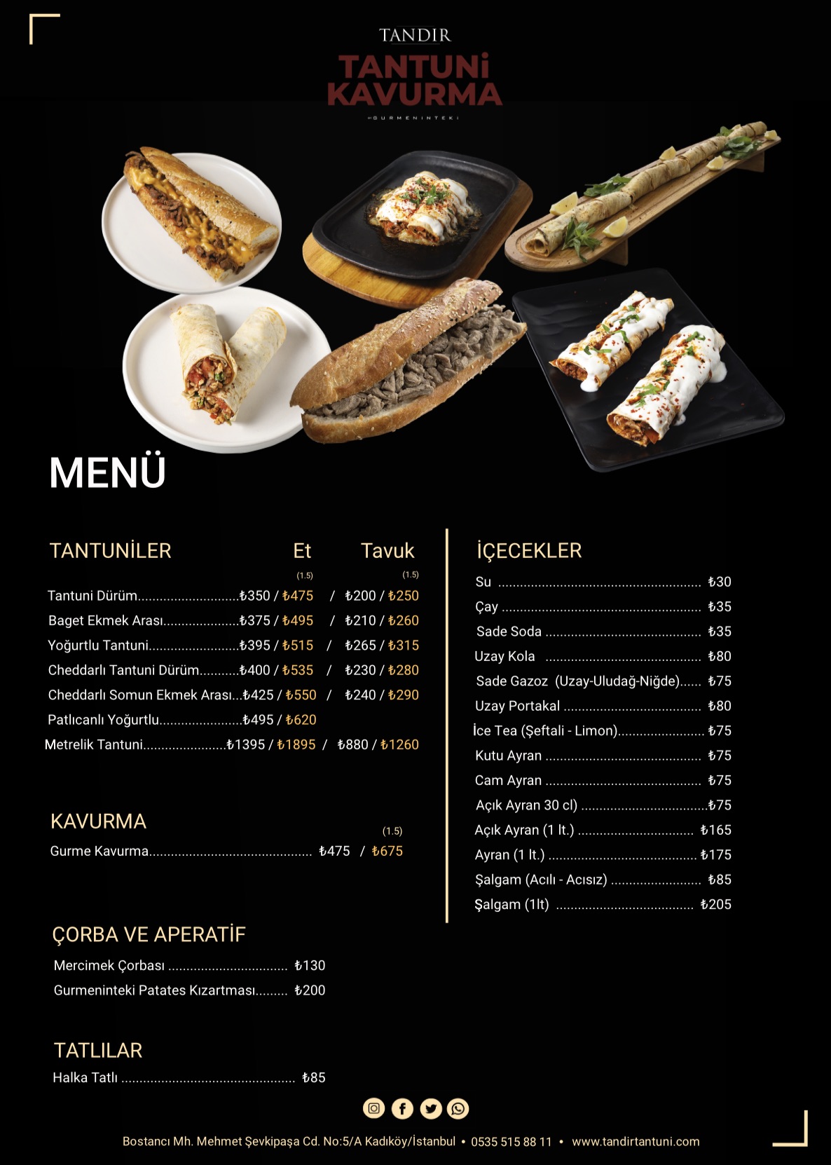 tandır tantuni menu 1 